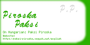 piroska paksi business card
